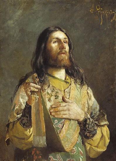 Andrei Ryabushkin Diakon. Etude. Germany oil painting art
